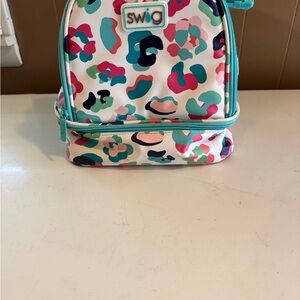 Swig Multicolor Leopard Print Lunch Bag
